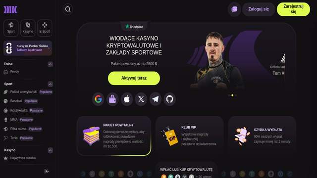 Cloudbet casino screenshot